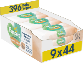 PAMPERS Harmonie Protect Care chusteczki nawilzane Nagietek 9x44 szt