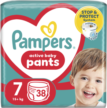 PAMPERS Pants pieluchomajtki rozm7 15kg 38 szt