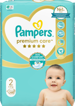 PAMPERS Premium Care pieluchy 2 4 8 kg 68 szt